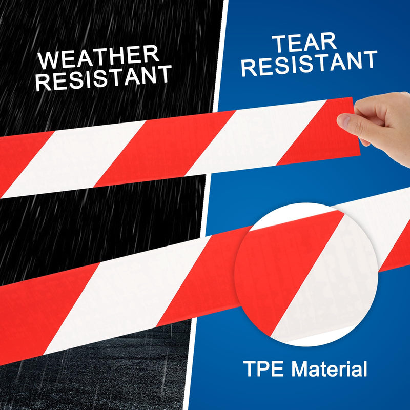PATIKIL Safety Caution Tape 2 Inch x 108 Feet, 2 Pack Safety Warning Stripe Tape Floor Tape for Marking Floor Walls Stair, Red White