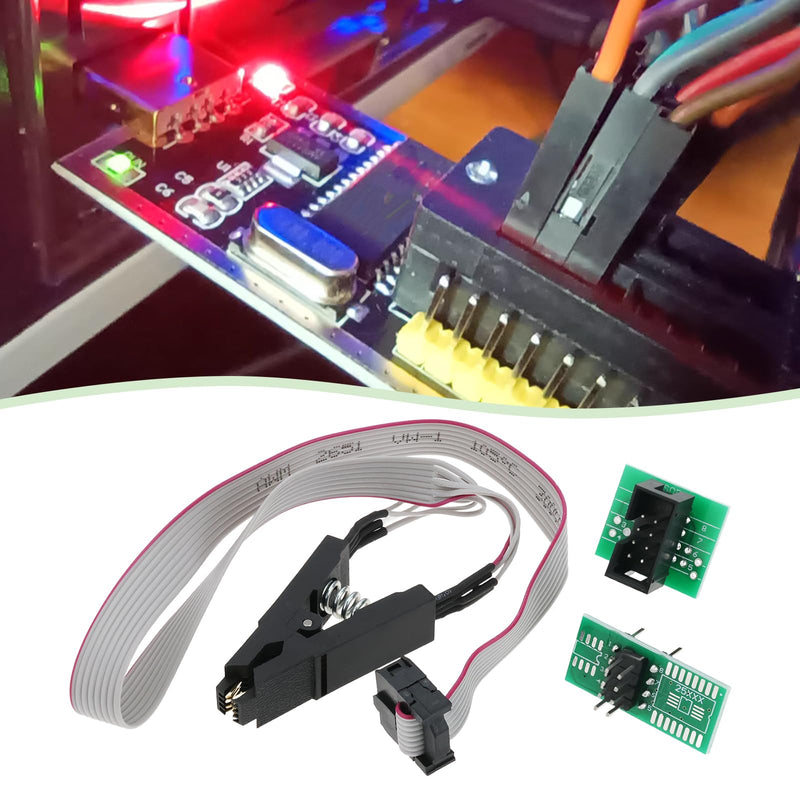 [Australia - AusPower] - 1Set SOIC SOIC8 SOP8 8 Pin Test Clip with Circuit board Programmer Converter Compatible with EEPROM In-Circuit Programming 