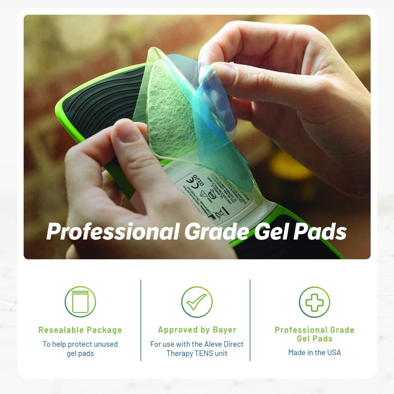 [Australia - AusPower] - TENS Unit Replacement Gel Pads, WiTouch Pro & Aleve Direct Therapy TENS Pads Replacement, Reusable Self-Adhesive Electrode Pads for TENS Units (6 Gel Pads) 6 Gel Pads 