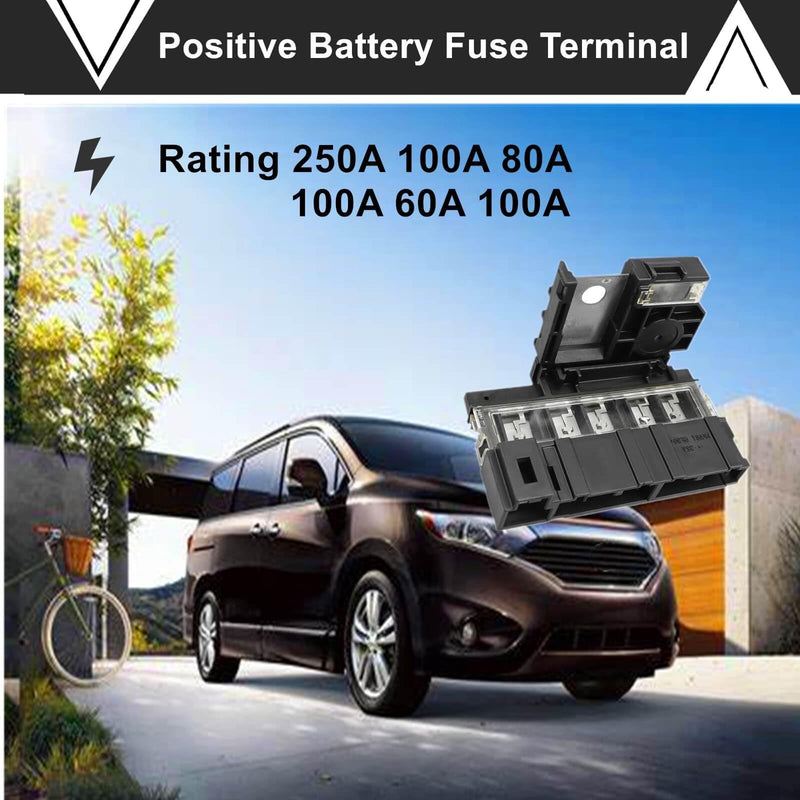 [Australia - AusPower] - 24380-JA00B Positive Battery Fuse Terminal Fit for Nissan Quest 2011-2017, Fusible Fuselink Fuse with Battery Terminals & Nuts Replace 24380JA00B 243407F003 
