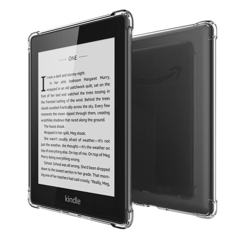 [Australia - AusPower] - Clear Case Compatible for 6.8" Kindle Paperwhite 11th Generation 2021 and Paperwhite Signature Edition,Thin Slim Lightweight Scratch Proof Silicone Rubber TPU Cover (Transparent) Transparent 