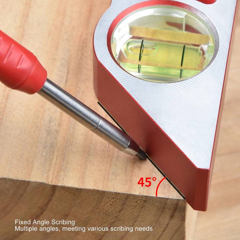 [Australia - AusPower] - Torpedo Level, 90 180 Degree Bubble Level, Construction Levelers, High Precise Leveling Tool, Aluminum Alloy Woodworking Angle Ruler 