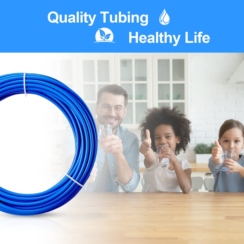[Australia - AusPower] - 30FT 1/4 Inch O.D.RO Water Tubing,NSF Certified Pipe for RO(Reverse Osmosis) Water Purifier Filter System,BPA free Flexible Plastic Hose(blue) 30 FT 