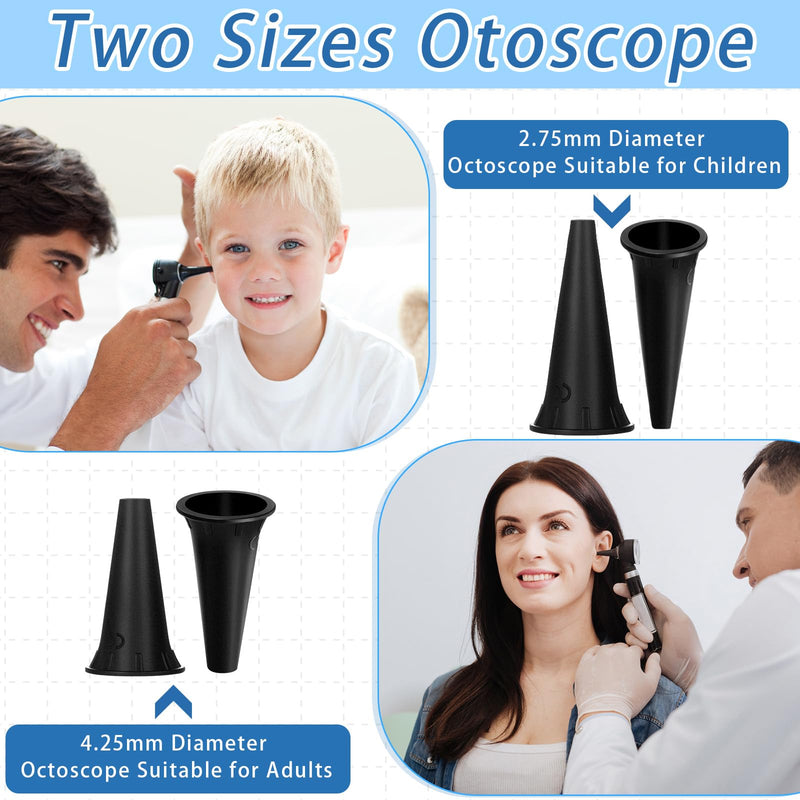 [Australia - AusPower] - Reusable Otoscope Specula Dispenser with 200 Pcs 2.75/4.25 mm Otoscope Tips Plastic Dispenser for Disposable Ear Specula 