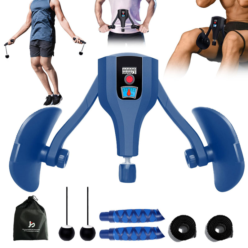 Thigh Trainer Pro 0-132 lbs Adjustable Resistance, Inner Thigh & Pelvic Floor Kegel Exerciser with Arm Workout Handles & Wireless Jump Rope for Home Fitness for Women & Men Black