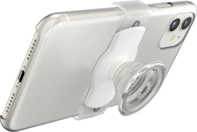 [Australia - AusPower] - PopSockets Phone Grip Slide for Phones and Cases, Sliding Phone Grip with Expanding Kickstand - White and Clear 