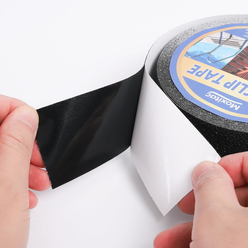 Heavy Duty Anti Slip Traction Tape 2" x 38 FT, 80 Grit Waterproof High Friction Grip Tape for Indoor Outdoor Stairs, Pool, Ramps, Garage, Home & Commercial Use Black