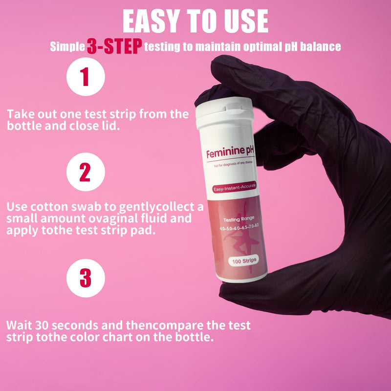 [Australia - AusPower] - Homcoice Vaginaler pH Teststreifen (100 Streifen) Weiblicher pH Test zur Überwachung der vaginalen Intimgesundheit und zur Vorbeugung von Infektionen, genauem Säure- und Basengleichgewicht 