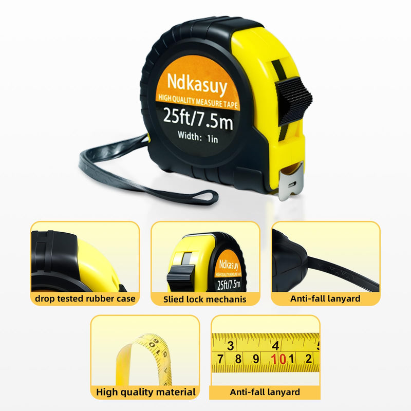 Tape Measure 25-Ft 12 Pack Set, Metric & Imperial Dual Markings