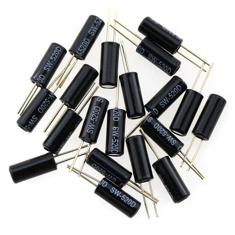 [Australia - AusPower] - 20PCS Ball Tilt Sensor Ball Tilt Wobble Position Switch Metal Ball Tilt Vibration Switch Suitable for Medical Electronic and Automotive Audio and Automatic Control System 