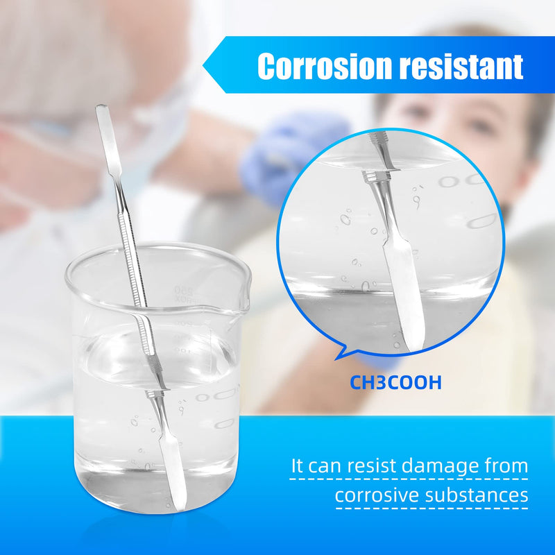 [Australia - AusPower] - Annhua 3 Pcs Dental Cement Spatula Dental Mixing Spatula, Stainless steel Lab Restorative Double Ended Instrument for Mixing Cement, Alginate and Sculpting Dental Wax 