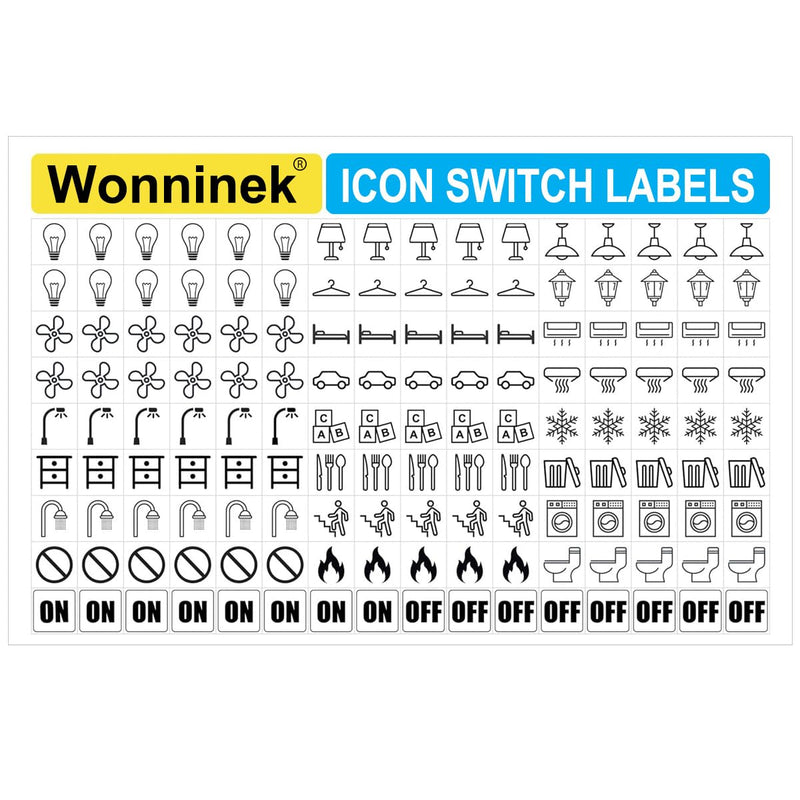 Light Switch Labels 600PCS, Transparent Switch Identifier Stickers, Waterproof Switch Stickers for Home Office Kitchen Bathroom Identification & Organization