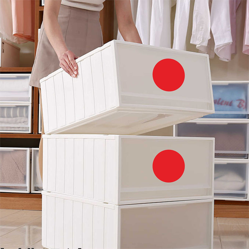 PARLAIM 3 Inch Round Color-Code Dot Stickers, 500 Color Coding Circle Labels per Roll Dispenser Box for Inventory, Red 1 Roll-500PCS