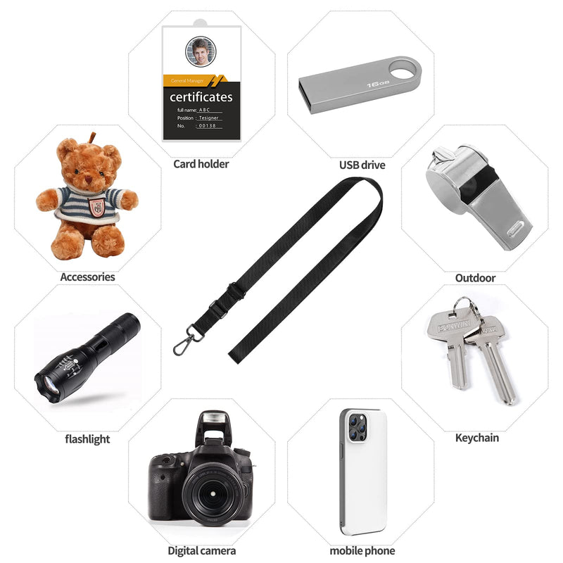 [Australia - AusPower] - Cell Phone Lanyard,Crossbody Lanyards，Shoulder Neck Strap 1-pure Black 