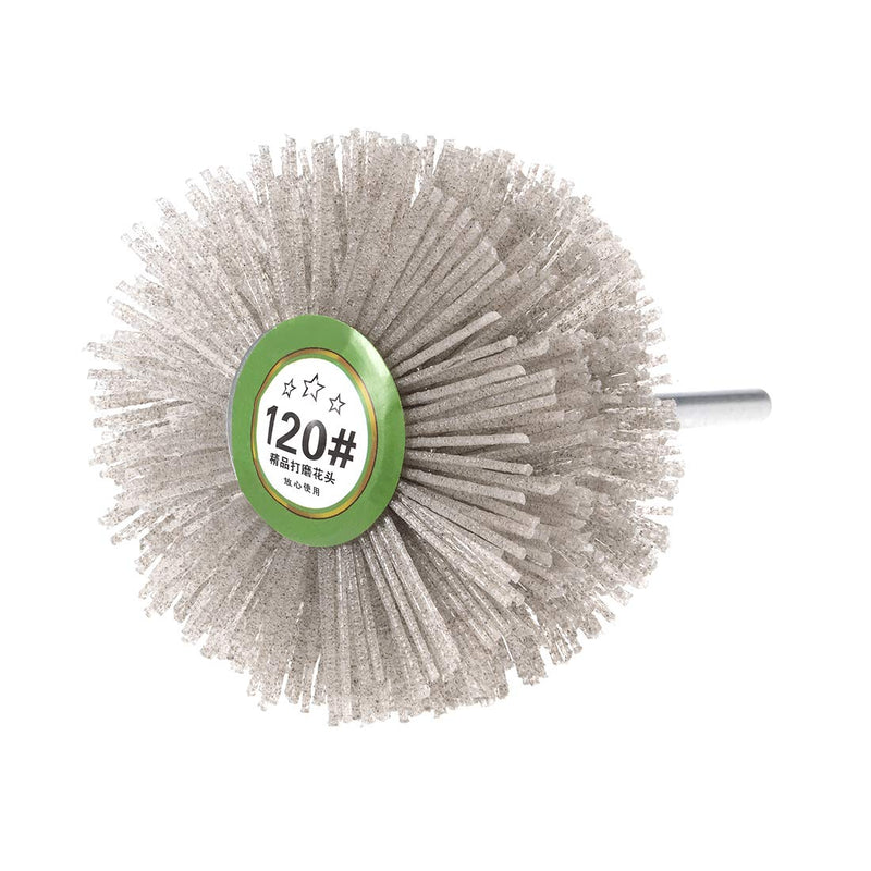 [Australia - AusPower] - uxcell Nylon Wheel Brush 120 Grits Abrasive Grinding Head with 6mm Threaded Shank 120 Grit 