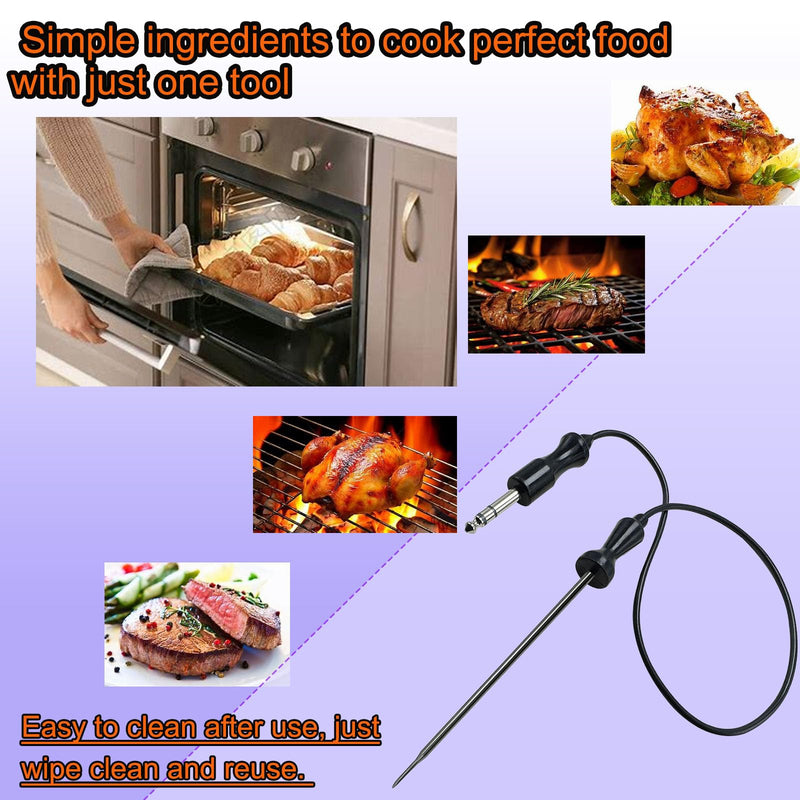 [Australia - AusPower] - DG32-00013A Samsung Oven Meat Probe Oven Probe Replacement Part Made of Stainless Steel and Food-Grade Silicone Probe Length: 26in 