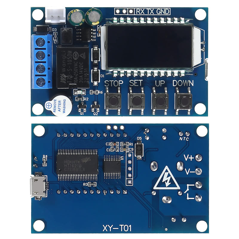 [Australia - AusPower] - 2pcs XY-T01 Electronic Temperature Controller, DC 6-30V 24V Waterproof NTC Probe Digital Temperature Control Module -50°C to 100°C Digital Thermostat Temperature Control Switch Boards 