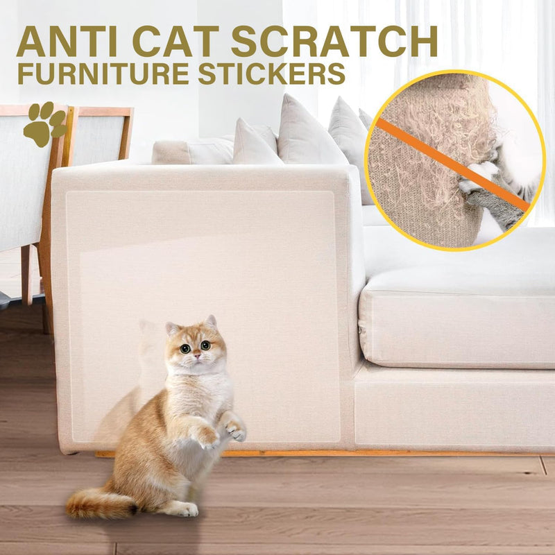 yongjoy Anti-Cat Scratch Furniture Protector, Flexible Sticky Couch Corner Guard, Thicken Vinyl Cat Scratch Tape (316" x 11.8") 316" x 11.8"