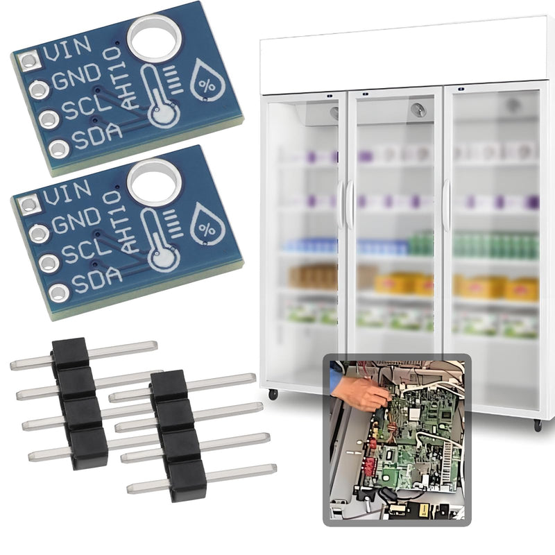 [Australia - AusPower] - ECSiNG 4 Sets AHT10 I2C Digital Temperature Humidity Sensor Module Temperature Humidity Measurement Module IIC Communication Replace SHT20 Suitable for Testing Equipment 