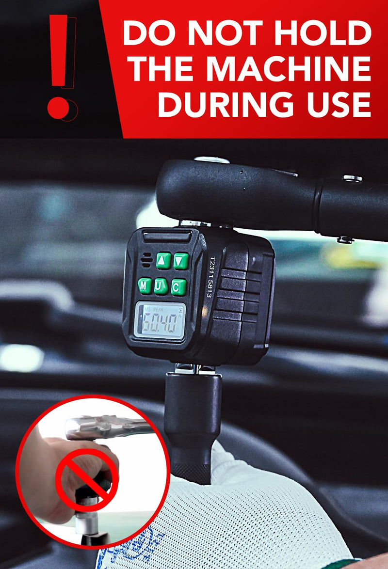 [Australia - AusPower] - Digital Torque Adapter Set with 3/8" and 1/4" Adapters, Digital Torque Wrench Converter with ±3% Accuracy (1/2-Inch, 1.1-22.1 Ft-lb/1.5-30 Nm) 1/2-Inch 