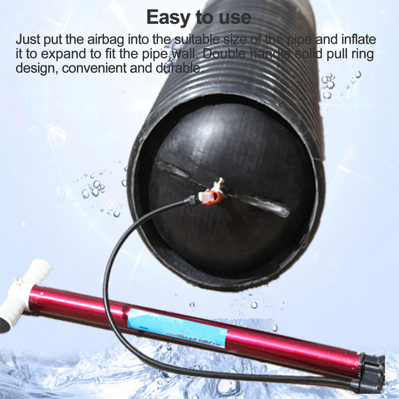 2 Inch Inflatable Pipe Plug, Water Shut Off Airbag for Drain & Sewer Lines - Reusable Rubber Test Ball, Temporary Water Blocker for Pipe Repair, Closed Water Testing & Maintenance 2 Inch - Standard