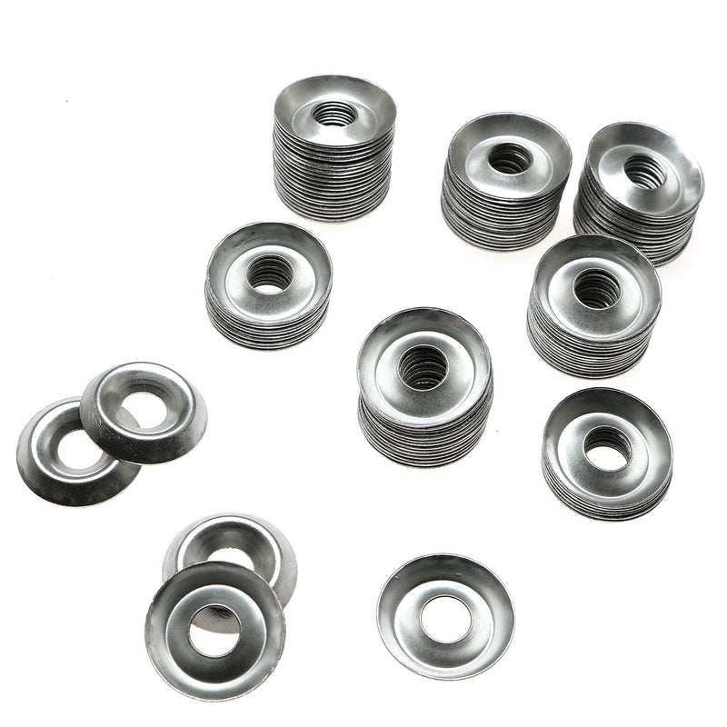 [Australia - AusPower] - 100pcs #8 304 Stainless Steel Countersunk Finishing Cup Washers Gasket Fasteners 