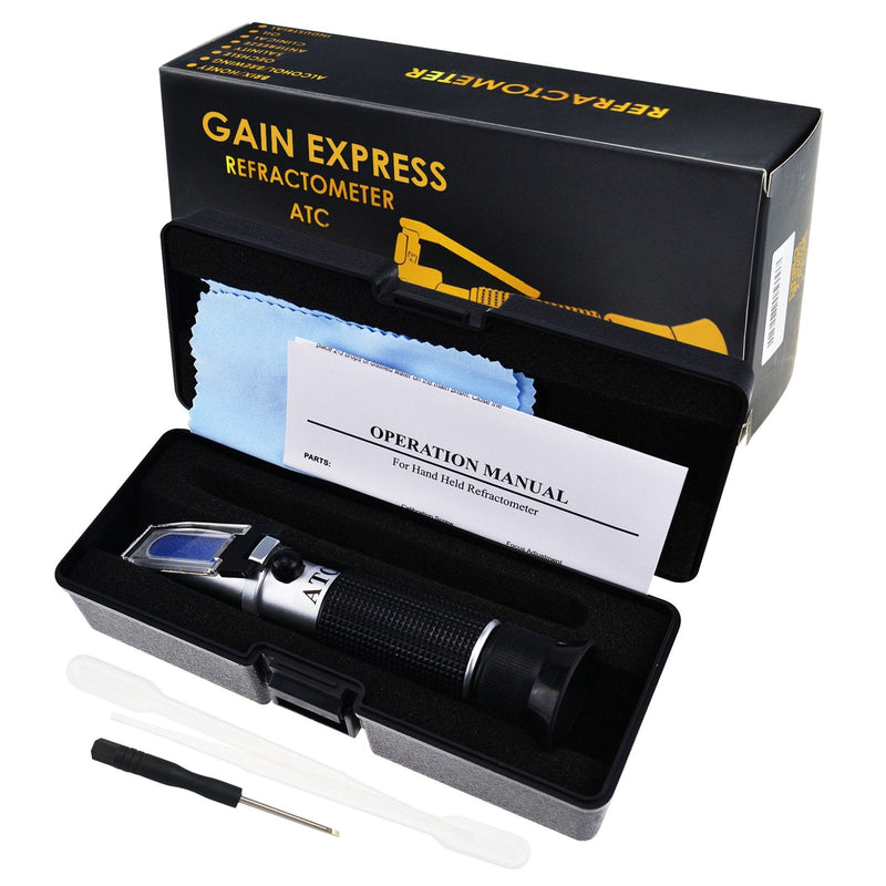 [Australia - AusPower] - 0-28% Salinity Refractometer ATC, Sodium Chloride (NaCl) Salt Level Meter Tester, Test Kit for Sea Water Brine Seawater Food Industry Pickle Soy Sauce, ±0.2% Accuracy 