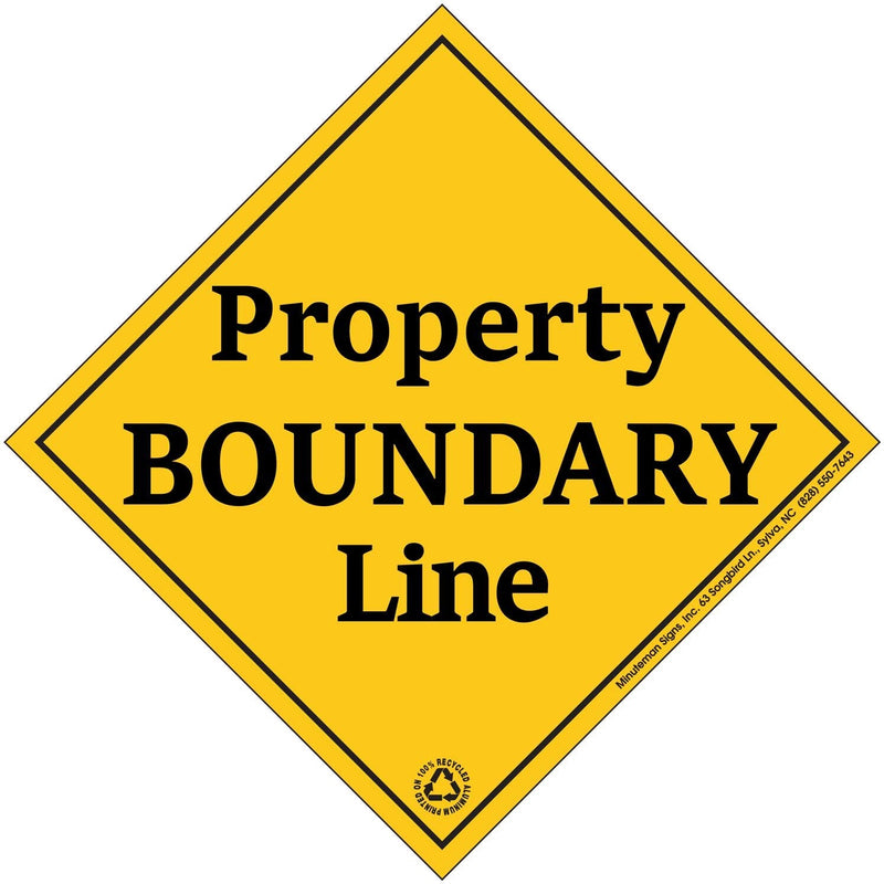 | Property Boundary Markers, Small, Aluminum, Yellow, 25 pack