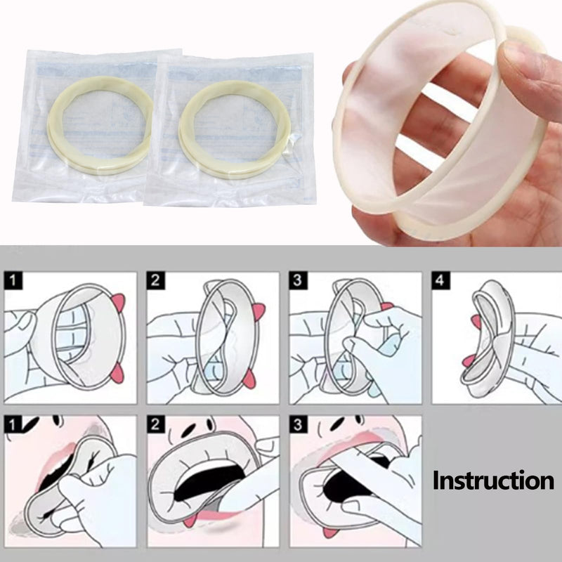 Dental Dam Cheek Retractor, Disposable Mouth Opener Lip Guard for Dental Repair & Whitening, Orthodontics, Pack of 5 (White)