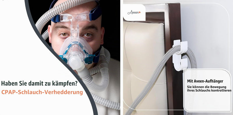 Aveen CPAP Hose Holder, CPAP Mask Hook & CPAP Hose Holder - CPAP Hose Organizer Prevents CPAP Hose Tangling and Allows You to Sleep Better