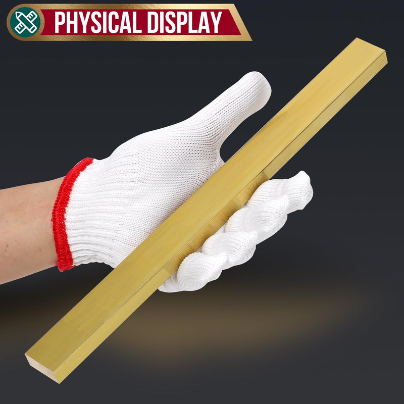 1/2" x 1" Brass Flat Bar Blank 12" Long Solid Brass Thin Plate C360 Flat Mill Stock (1/2x1x12 inch, 1) 1/2x1x12 inch