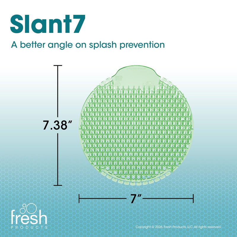 Fresh Products Slant7 Urinal Screen Best Splash Prevention Easy Installation Long Lasting Fragrance Made in the USA Lasts for 30 Days 10pk for Mens Urinals Cucumber Melon