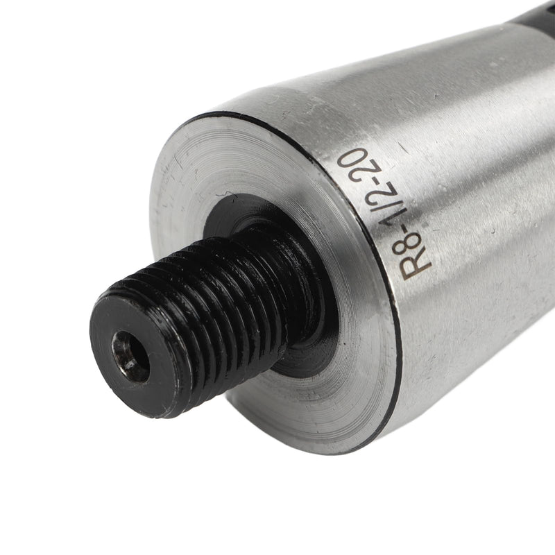 [Australia - AusPower] - Drill Chuck Arbor R8 Shank to 1/2in Threaded 20mm Length Manganese Steel Mill Arbor Adapter 