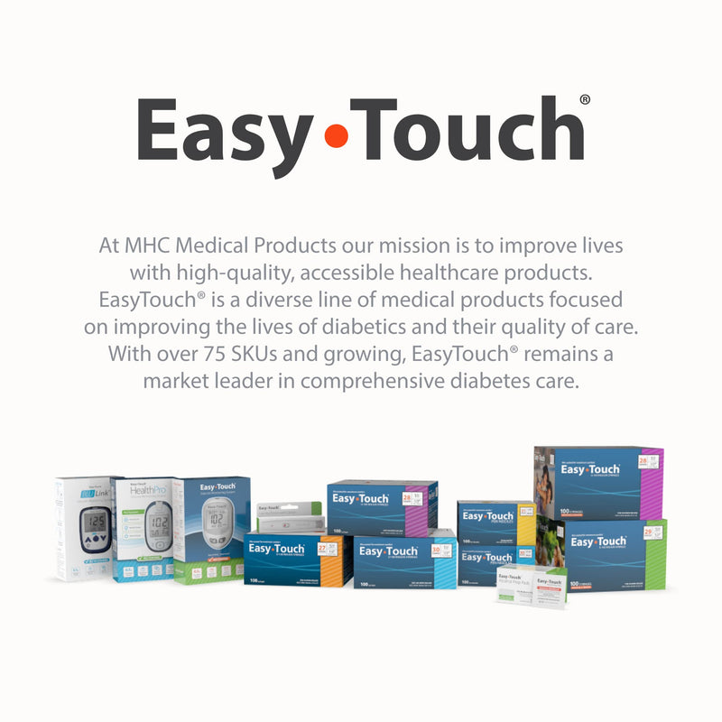 [Australia - AusPower] - EasyTouch U-100 Insulin Syringe with Needle, 28G 0.5cc 1/2-Inch (12.7mm), Box of 100 