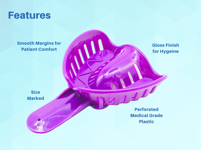 [Australia - AusPower] - Dental Impression Tray 12PCS 6 Sizes for Adult/Children, Plastic Materials Teeth Holder Dental Central Supply for Oral Tools by Artman Instruments 