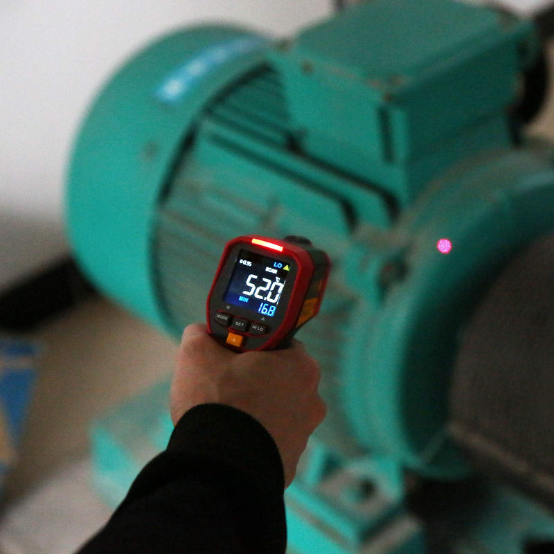 [Australia - AusPower] - UNI-T UT301A+ Infrared Thermometer, Not for Human, -25.6°F to 788°F (-32°C to 420°C) Non-Contact Digital Laser Temperature Gun with LCD Display, Red & Grey 