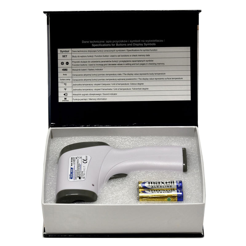 [Australia - AusPower] - TECH-MED - Electronic Infrared Fever Thermometer Contactless TM-F03BB Fever Meter Digital Speed Measurement Temperature Meter People 