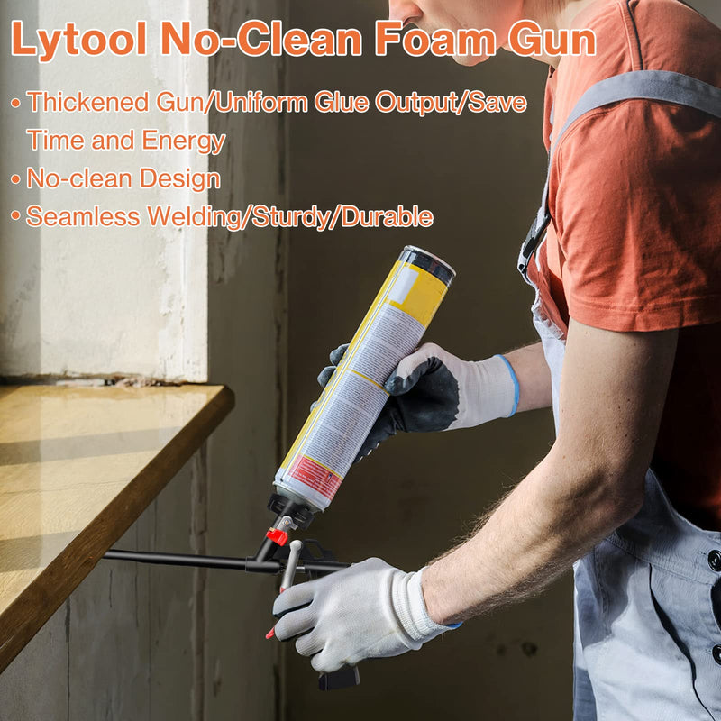 [Australia - AusPower] - Foam Gun, Lytool Expanding Foam Gun, Professional Foaming Gun Insulation Spray Application Applicator Caulking Gun for Filling, Sealing 