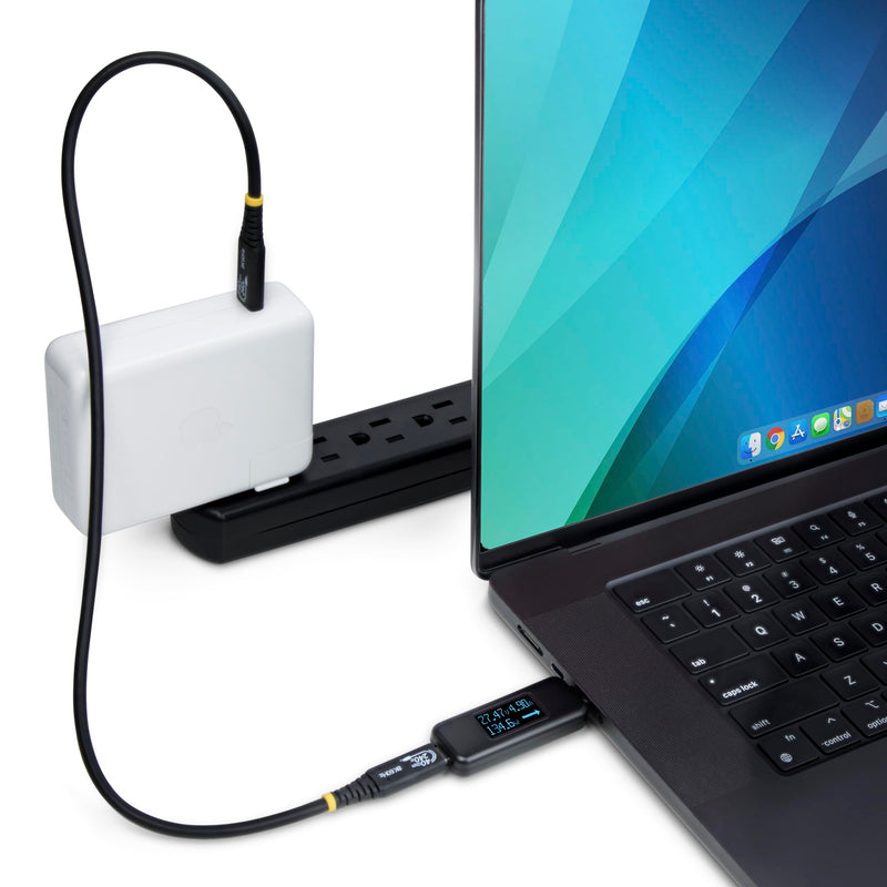 [Australia - AusPower] - StarTech.com USB-C Power Tester, Digital Multimeter, Bi-Directional Voltage and Current Meter, 240W PD EPR, Cable/Port Tester 