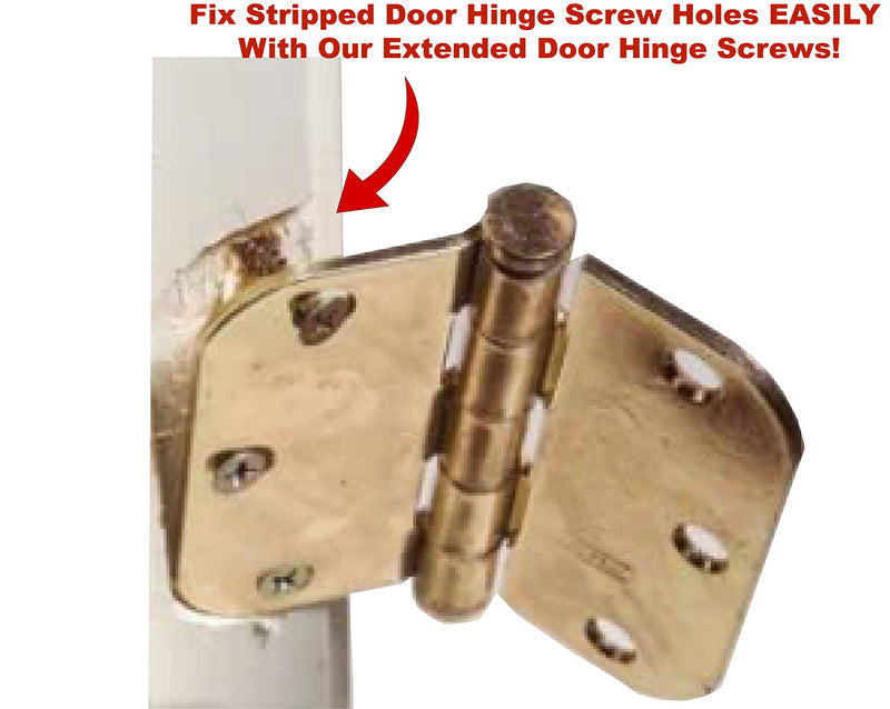 [Australia - AusPower] - Satin Silver Nickel Wood Screws 9 X 3 Inch – Extra Long Door Hinge Screws - Door Security Screws - 24 Pack 