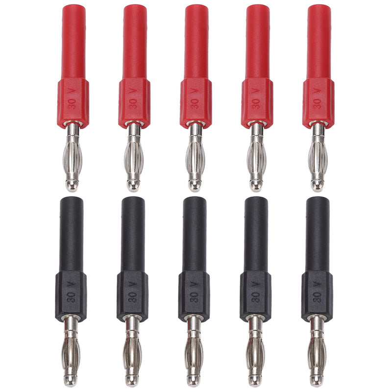 [Australia - AusPower] - 5Set J.20012 Banana Plug Connector 4mm Male to 2mm Female Multimeter Banana Plug Connector Adapter for Multimeter Test Leads Probes 