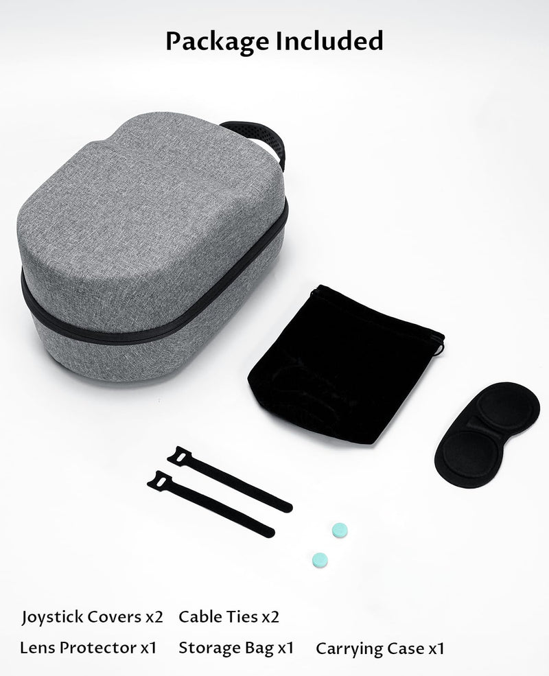 [Australia - AusPower] - VORI Case for Meta Quest 3/Oculus Quest 2 Accessories/Vision Pro/Pico 4, Fit Elite Strap Battery Version/Kiwi Design/BOBOVR Head Strap, with Len Protector, Portable Hard Carrying Case for Meta Quest 2 