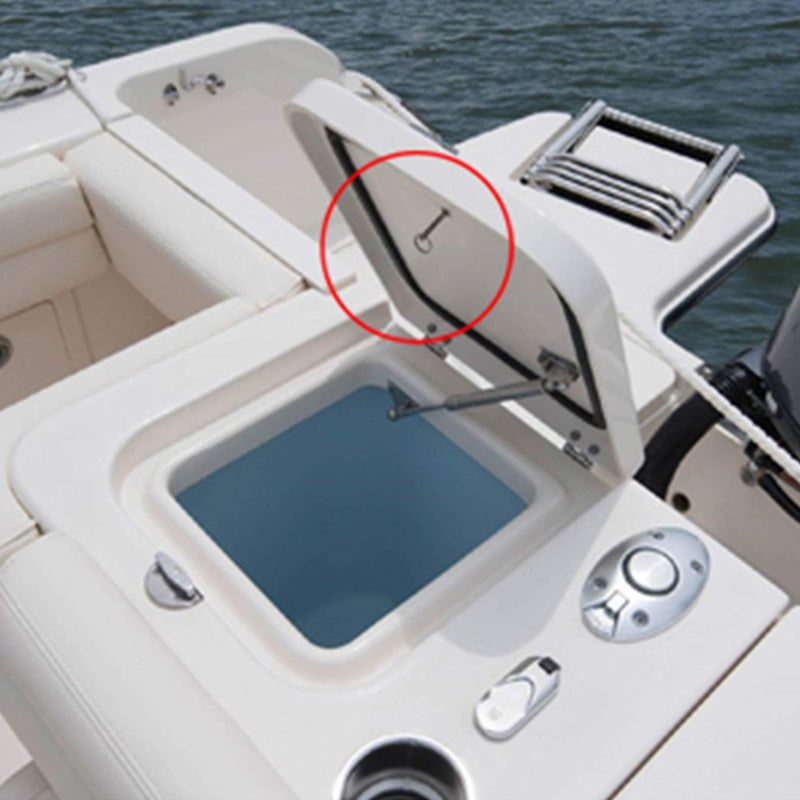 NRC&XRC Stainless-Steel 316 Hatch Cover Pull Handle with Spring Hidden Pin Button for Fishing Boat Yacht Dia.:1/3in(8MM),Total Length:2-1/8IN(54.4MM) 2PCS