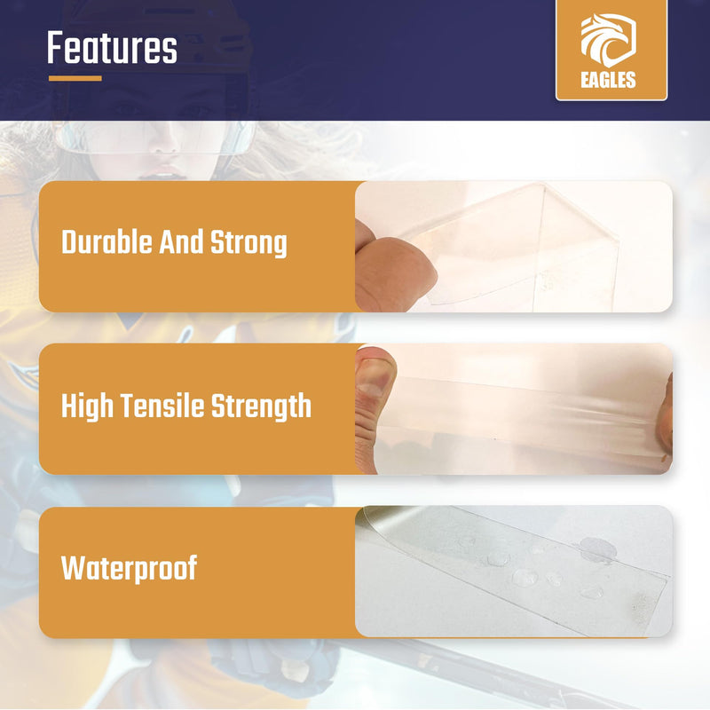 EAGLES 2 Pack and 1 Pack Clear Hockey Tape