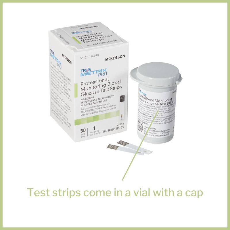 [Australia - AusPower] - McKesson True METRIX Professional Monitoring Blood Glucose Test Stripes, 50 Strips, 1 Pack 50 Count (Pack of 1) 