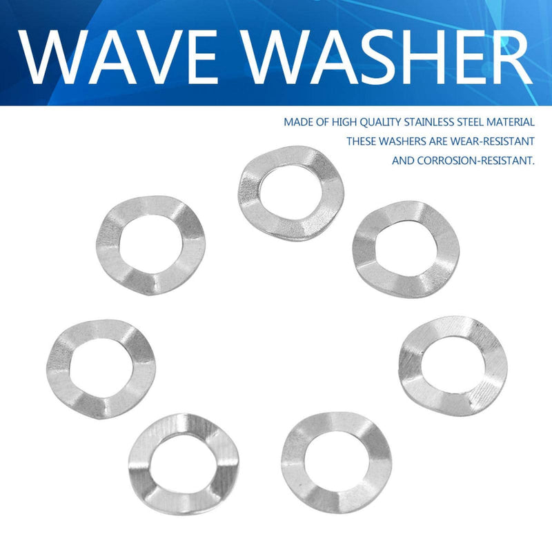 [Australia - AusPower] - Wave Spring Washer Assortment Kit Stainless Steel Spring Wave Washer 10 Sizes M3 M4 M5 M6 M8 M10 M12 M14 M16 M20(50pcs*M6) 