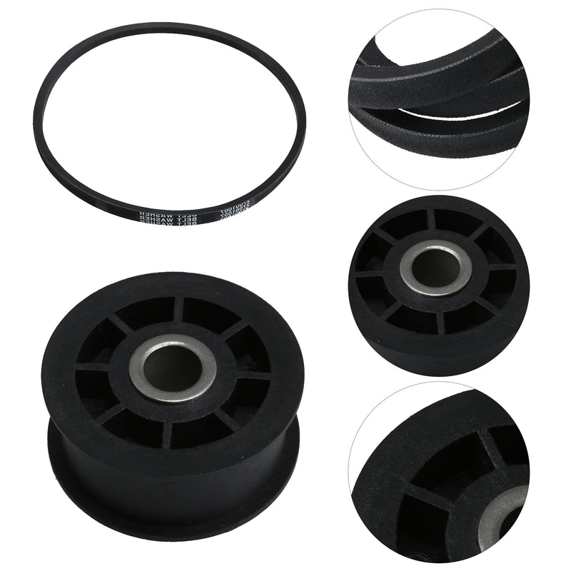 [Australia - AusPower] - 40045001 Washing Machine Idler Pulley Wheel & 27001007 Washer Drive Belt Replacement for Amana, Replace 37820 38225 