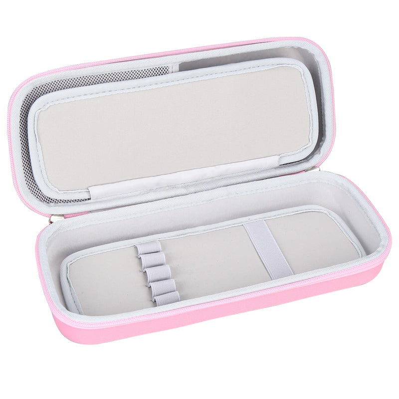 [Australia - AusPower] - Mchoi Stethoscope Case Compatible with 3M Littmann Classic III, Lightweight II S.E, MDF Acoustica Deluxe Stethoscope, Extra Room for Medical Scissors EMT Trauma Shears and Accessories, Pink Grey 