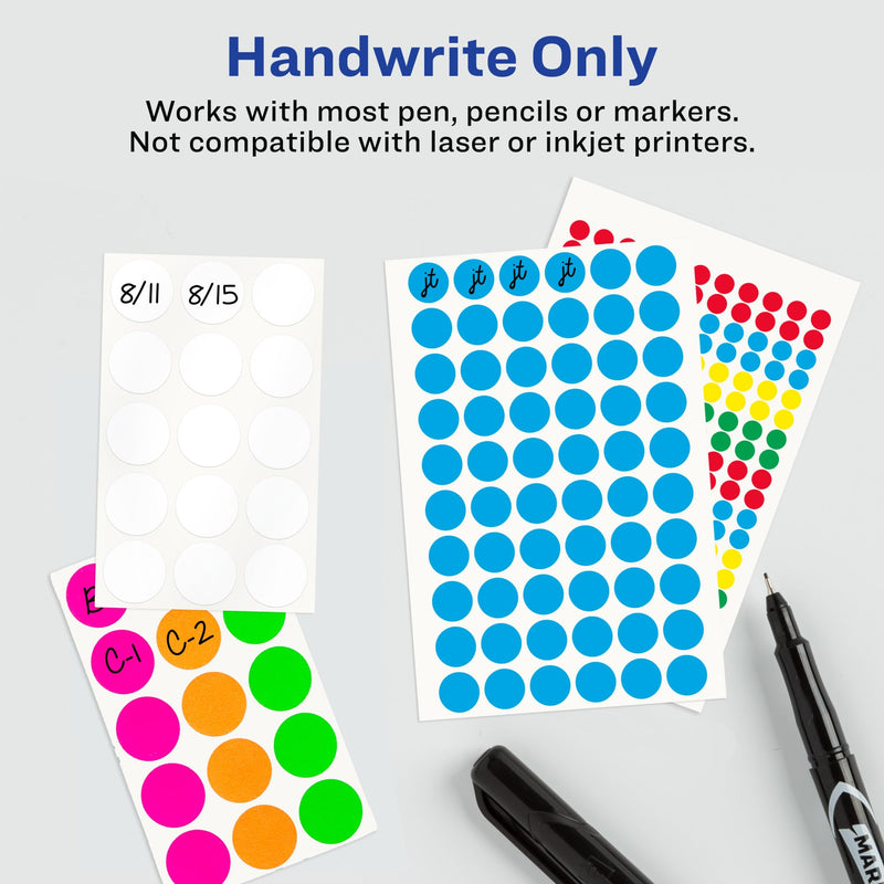 Avery Multi-Use Permanent Labels, 1" x 2.75", White, Non-Printable, 128 Blank Labels Total (6113) 128 labels