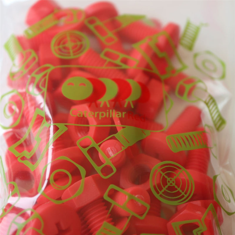 [Australia - AusPower] - 20 x Red Pan Head Screws Polypropylene (PP) Plastic Nuts and Bolts, M8 x 20mm, Washers, 5/16 x 25/32 